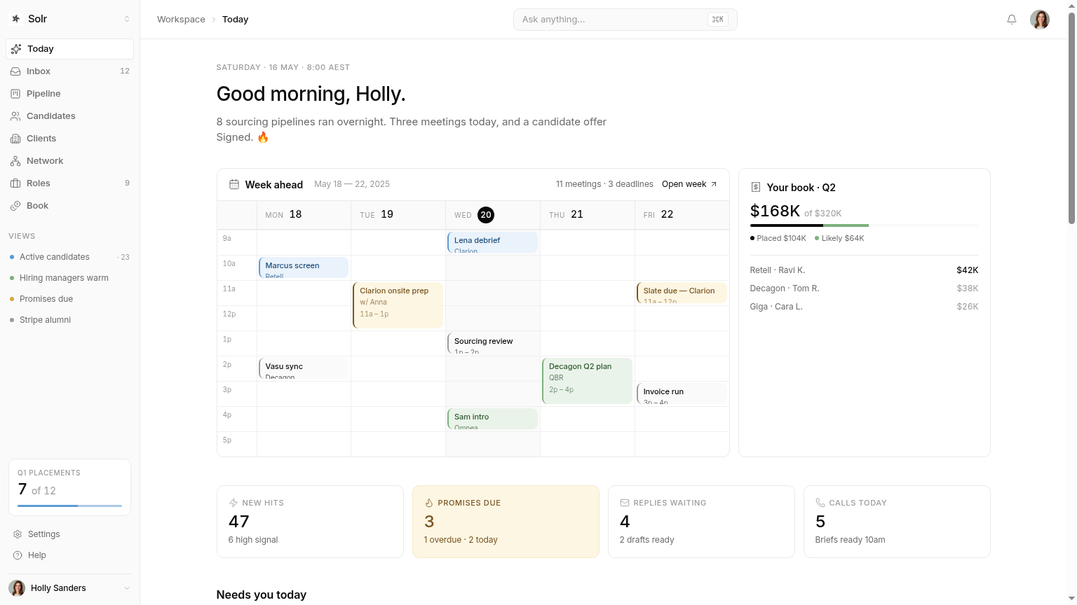 Solr — Today dashboard